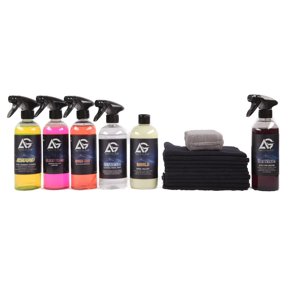 Rengörings- och förseglingspakete för fälgar
