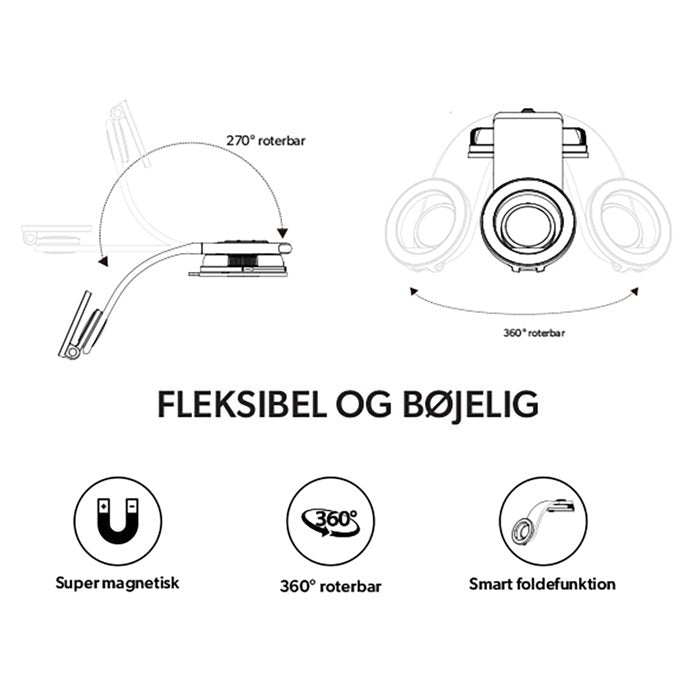 Flexibel mobilhållare med sugkopp