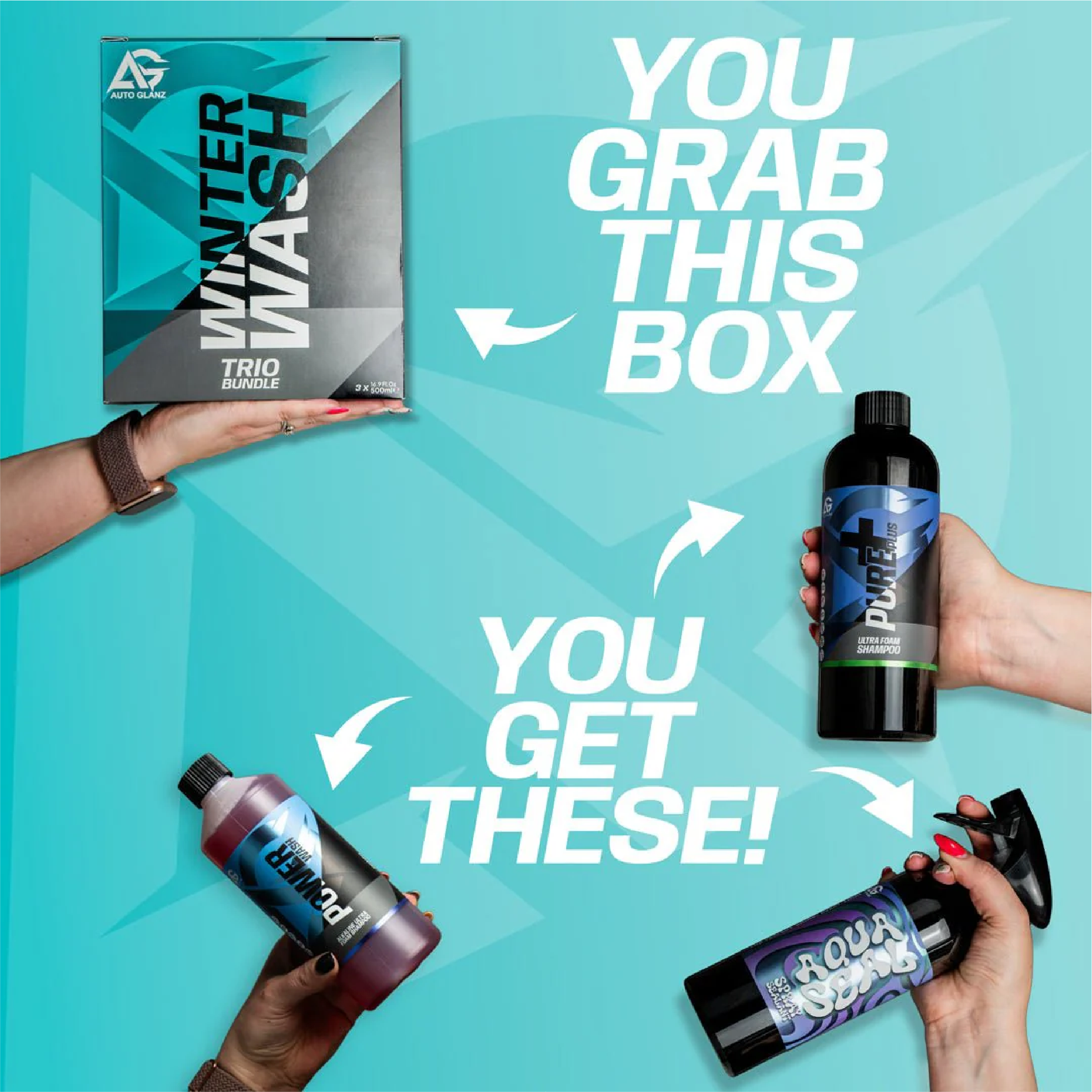 Auto Glanz Winter Wash Trio Bundle (3x500ml)