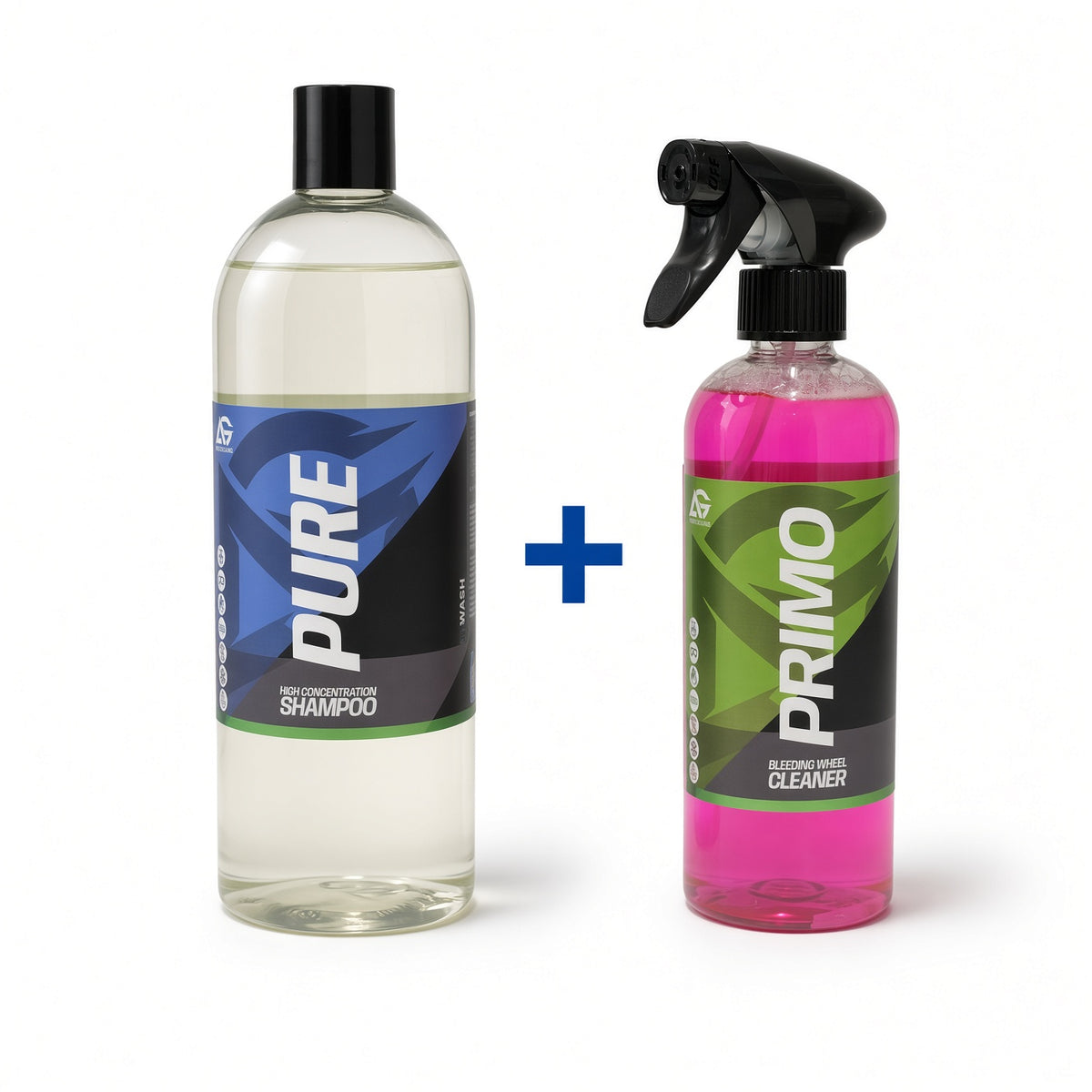 Auto Glanz Pure Shampoo 1 liter + Gratis 500 ml Primo Fælgrens
