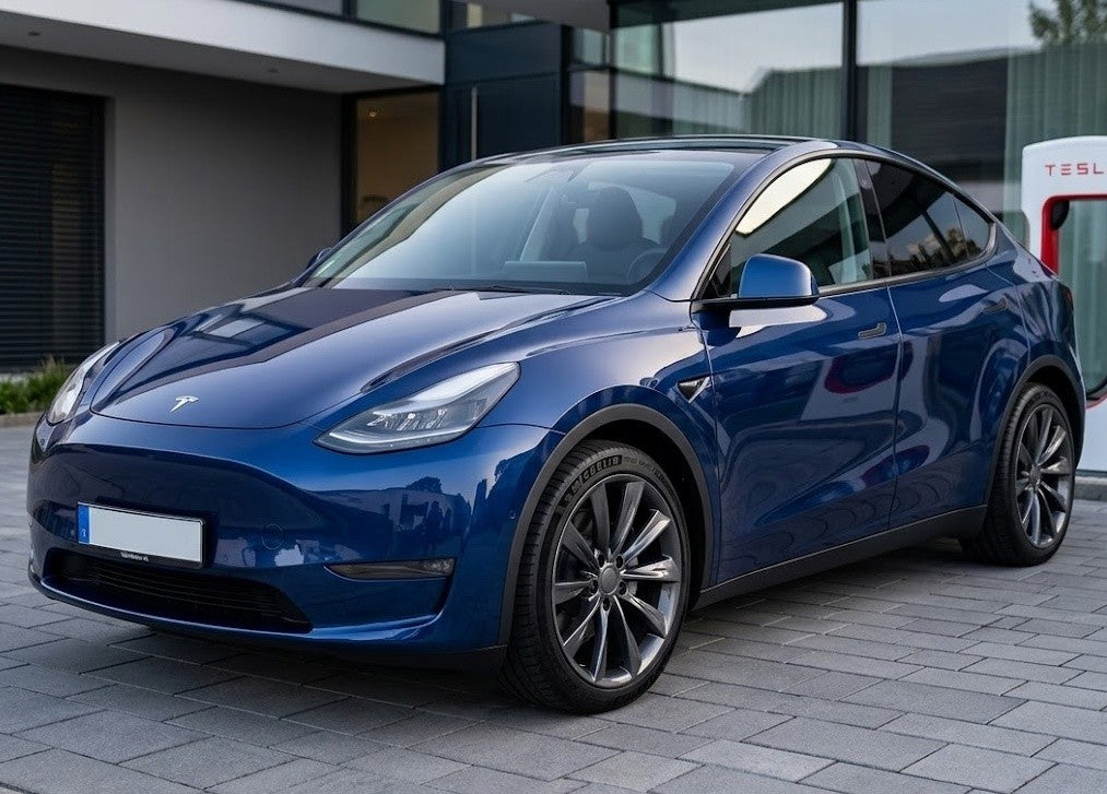 Tesla Model Y på alufælge