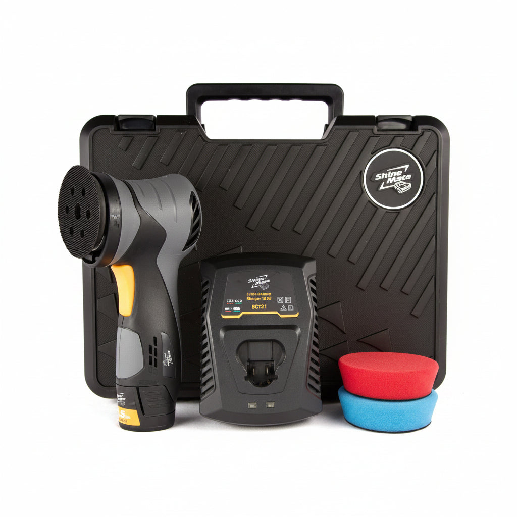 Shinemate EB212 Batteri Dual Action Polermaskin med 12 mm slag