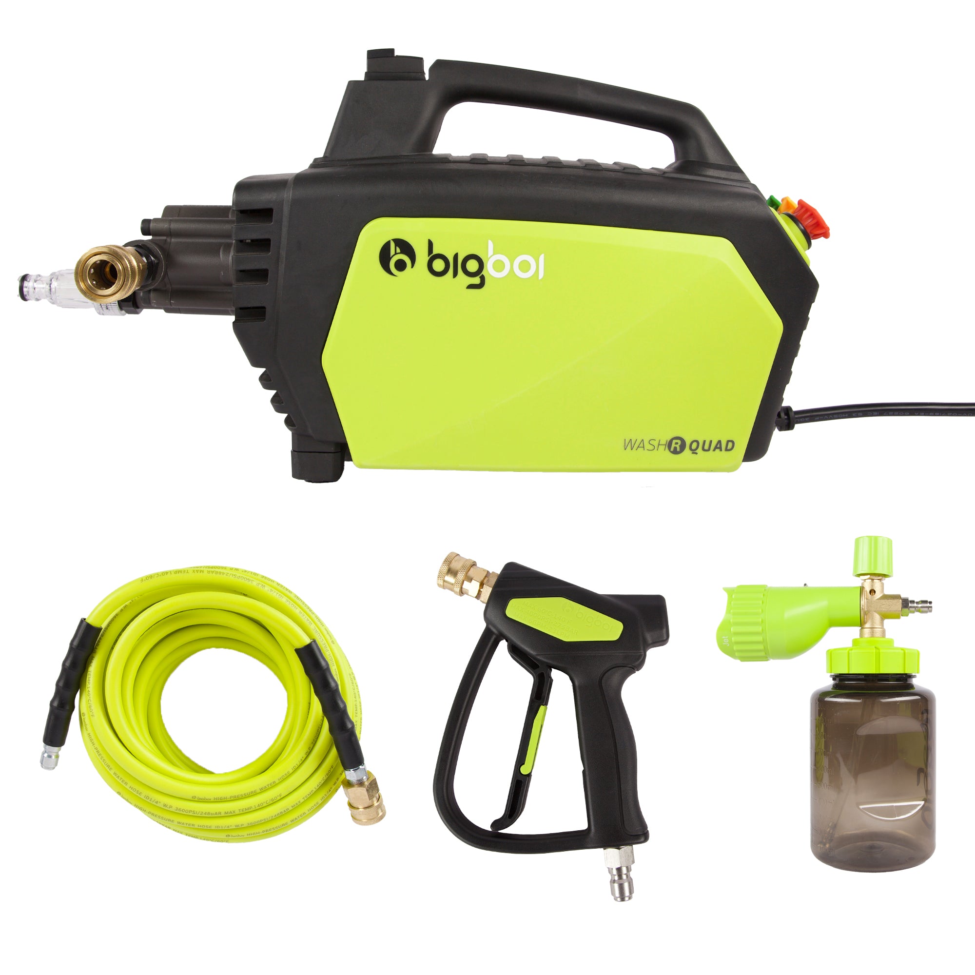 BigBoi WashR Quad Högtryckstvätt för biltvättning