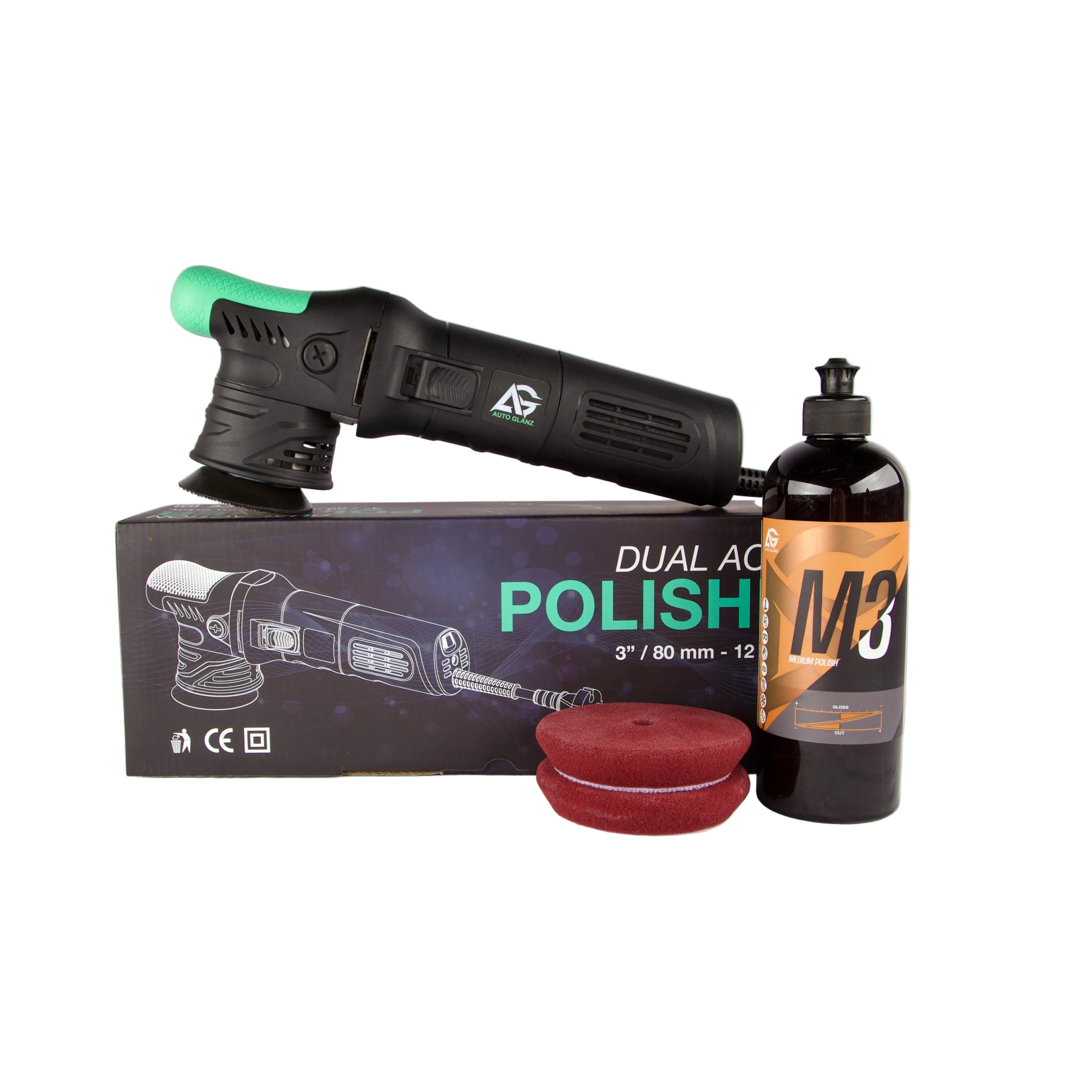 Poleringsset med Liten Dual Action Polermaskin